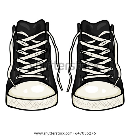 Download Vector Cartoon Illustration Pair High Casual เวกเตอร์สต็อก ...