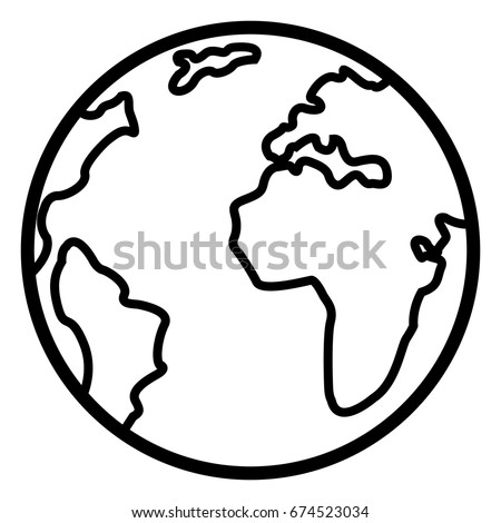 Planet Earth Hand Writing Cartoon Credit Stock Vector 116135077