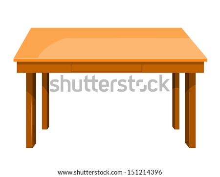 dcd table vector Table Isolated Stock On Illustration Vector White Wooden