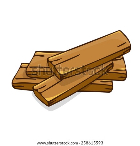 Wood Planks Isolated Illustration On White Stock Vector 258615593 ...