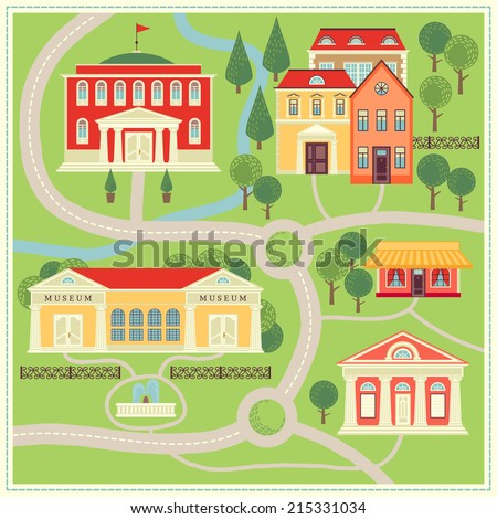 Cartoon City Map Stock Images, Royalty-Free Images & Vectors | Shutterstock