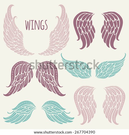Set of angel wings.