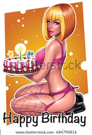a naked woman holding a birthday cake virgin hot rebel pussy