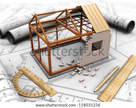 House Project Model Pencil Rules Stock Illustration 118031236 ... House Project Model Pencil Rules Stock Illustration 118031236 ...