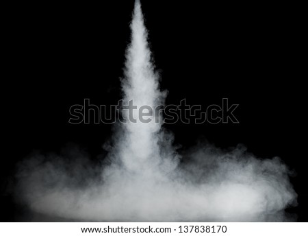 Vehicle emitting white smoke