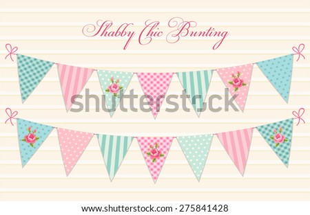 vintage shabby chic textile bunting stock vector 275841425 vintage shabby chic textile bunting stock vector 275841425