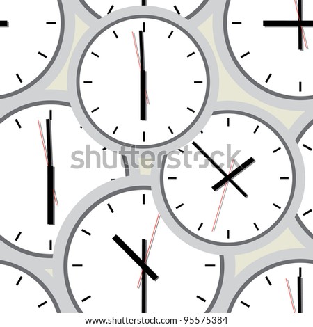 Time Clock Variety Indications On White Stock Illustration 93504592