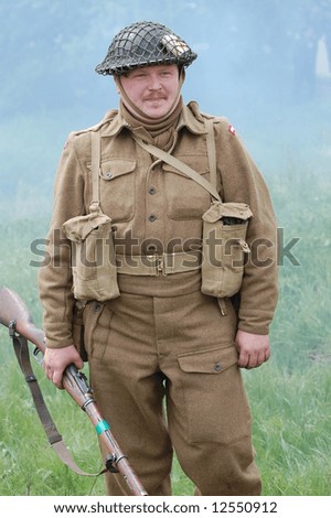 British Soldier Scottish Regiment Ww2 Reenacting Stock Photo 12550912 ...