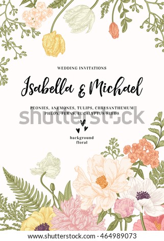 Summer Garden Flowers Peonies Anemones Tulips Phlox Summer Garden Flowers Peonies Anemones Tulips Phlox