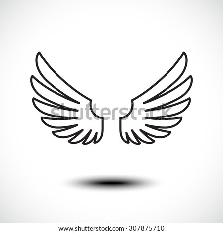 Angel Wings Vector Illustration Stock Vector 307875710 - Shutterstock