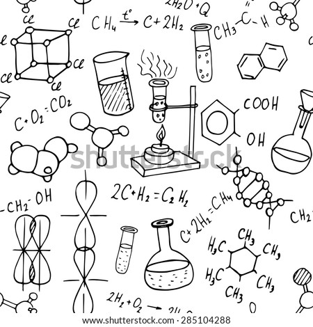 Physics Chemistry On Green Blackboard Vector Stock Vector 80712385 ...