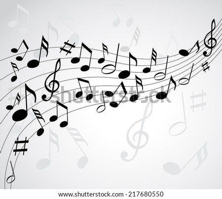 Music Notes On Stave Staff Consisting Stock Vector 189888221 - Shutterstock