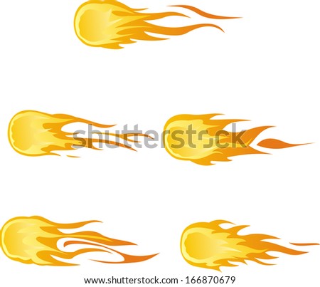 Animation Set Fireball Vector Stock Vector 166870679 - Shutterstock