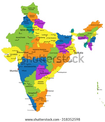 India Map Stock Photos, Images, & Pictures | Shutterstock