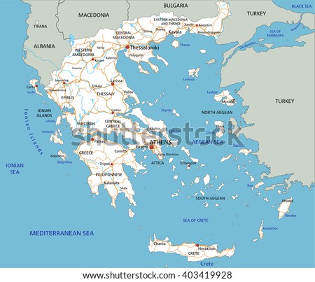 Greece Map Stock Photos, Images, & Pictures | Shutterstock