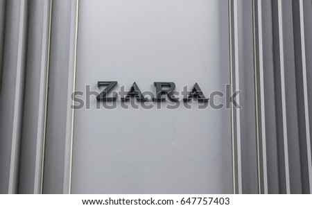 KUALA LUMPUR, MALAYSIA - MAY 24, 2017 : Logo of fashion store, Zara.