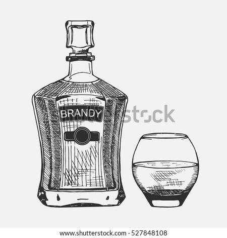 vector drawing bottle Royalty Free & Brandy Stock bottle Images Vectors Images,