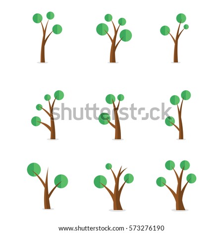 Various Tree Designs Stock Vector 35229190 - Shutterstock