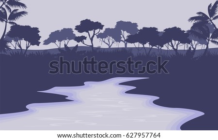 Forest Silhouette Stock Images, Royalty-Free Images & Vectors ...