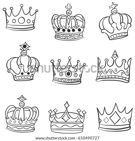 Crown Doodle Stock Images, Royalty-Free Images & Vectors | Shutterstock