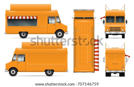 Download Food Truck Vector Mockup Car Branding Stock Vector ... Yellowimages Mockups