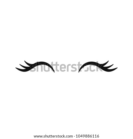 Vector Unicorn Eyelashes Closed Woman Eyes Stock Vector (Royalty Free