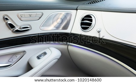 Ac Ventilation Deck Luxury Car Interior Stock Photo ...