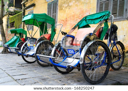 Cycle rickshaw( Cyclo ) in Hoi An, Vietnam