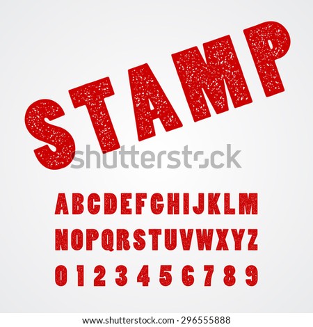 Stamp Alphabetic Font And Number Stamp Alphabetic Font And Number