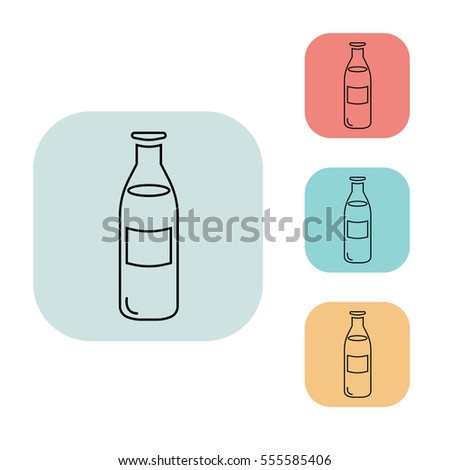 milk bottle icon outline thin line stock vector 555585406 shutterstock milk bottle icon outline thin line isolated vector sign symbol on white red
