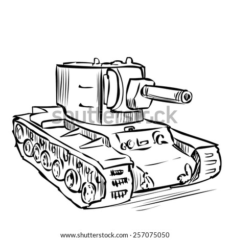 Coloring Russian Kv 2 Tank Coloring Pages