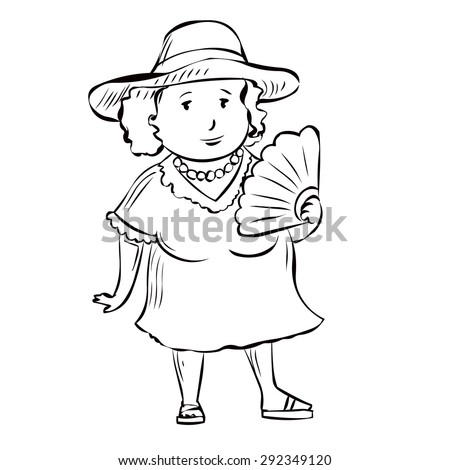 Coloring Page Vector Illustration Black White Stock Vector 290728376
