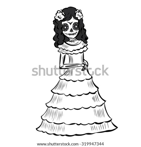 La Calavera Catrina. Elegant Skull. Dia de Muertos. Mexican tradition ...