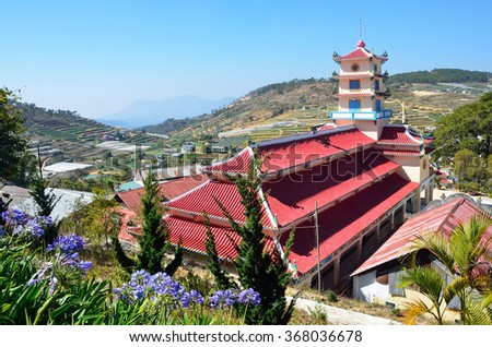 The monastery near Da Lat city, Vietnam