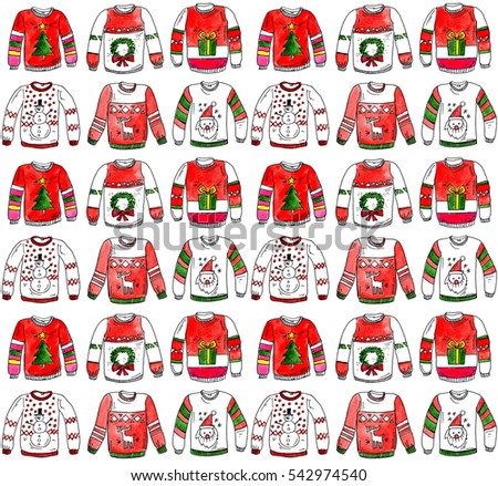 vintage sweater argyle logo Clip Party Christmas Vector Stock Invitation Sweaters Ugly