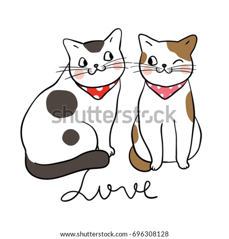 Vector Illustration Draw Character Design Couple Stock Vector 555053863 ...