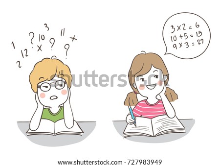 Vector Illustration Character Design Boy Confused Stock Vector