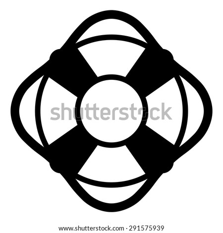 Lifesaver Icon Simple Black Silhouette Life Stock Vector (Royalty Free ...