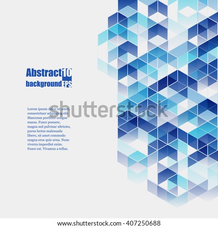 Modern Blue Geometrical Abstract Template Vector Stock Vector 154075763 ...