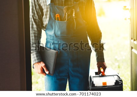 worker, service man, plumber or electric