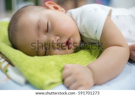beautiful happy baby sleeping,baby asian sleep
