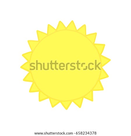 Flat Design Sun Representation Icon Vector Stock Vector 466851077