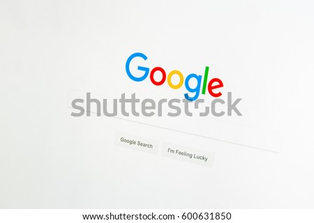 Milan, Italy - February 27, 2017: Google website on laptop screen. Google.com logo
