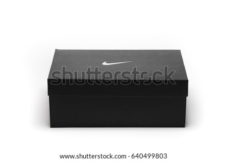 Milan, Italy - May 1, 2017: NIKE shoe box witch Nike logo.
