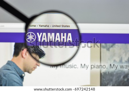 Milan, Italy - August 10, 2017: Yamaha website homepage. Yamaha logo visible.