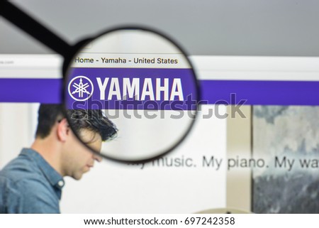 Milan, Italy - August 10, 2017: Yamaha website homepage. Yamaha logo visible.