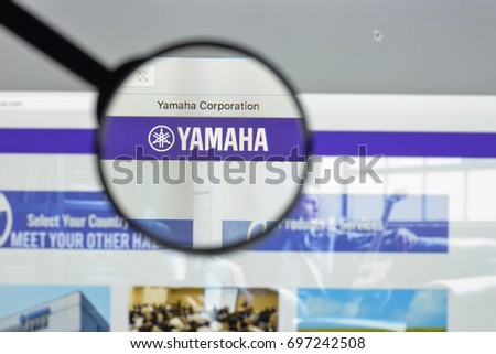 Milan, Italy - August 10, 2017: Yamaha website homepage. Yamaha logo visible.