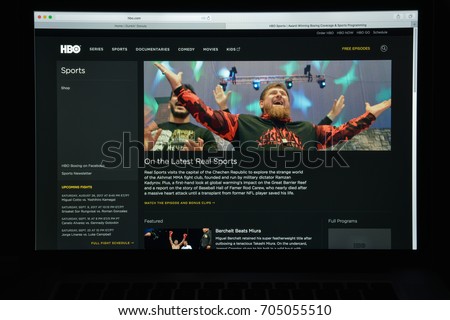 Milan, Italy - August 10, 2017: hbo.com website homepage. It is an American premium cable and satellite television network. hbo logo visible.