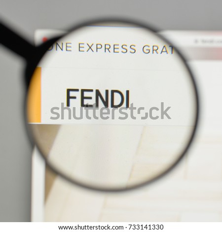 Milan, Italy - August 10, 2017: Fendi logo on the website homepage.