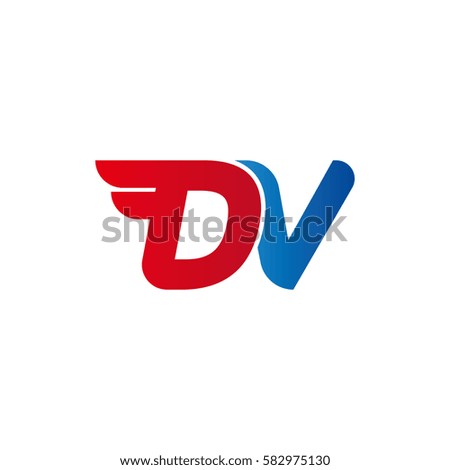 aerodynamic initials letter dv logo vector stock vector 582975130 dv letter